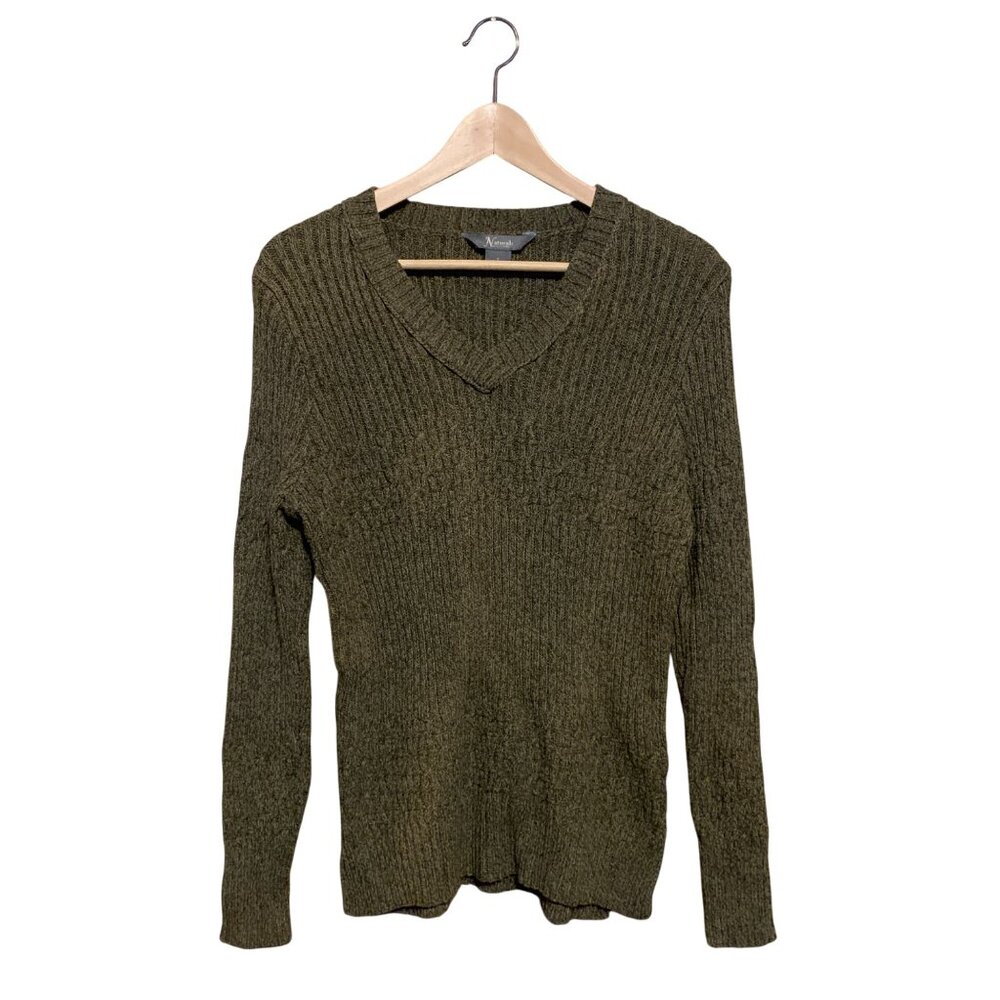 Natural Selections Army Green Sweater‎